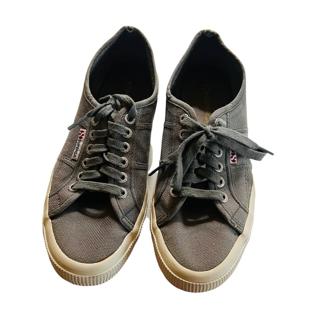 Superga Cotu Classic Gray Lace Up Sneakers Size 8.5 - Picture 3 of 8